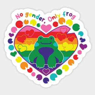 No gender, only frog [rainbow] Sticker